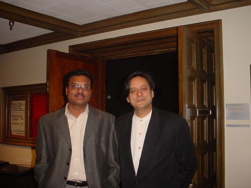that's me with Dr.Shashi Tharoor, UN Undersecretary General & awards winning writer