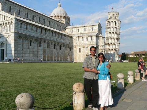 that's Sudha & me at Pisa, Italy!